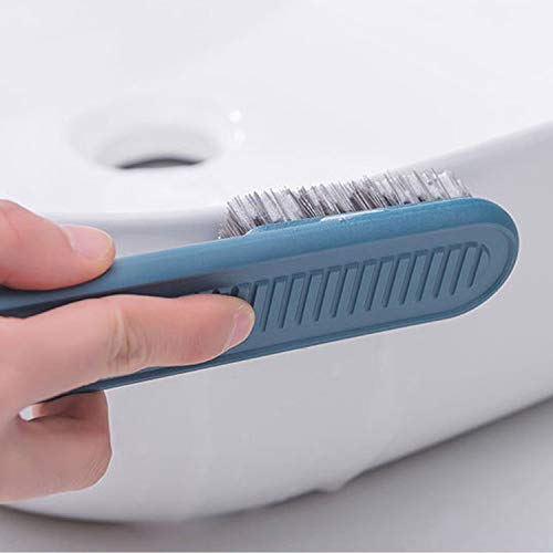 Cleaning Brush Soft Bristle Brush Laundry Scrub Brush Clothes & Shoes Brush | 2 Pack Scrubbing Brush Easy to Grip Household Cleaning Brushes Tool for Countertops Bathtubs - color: Blue