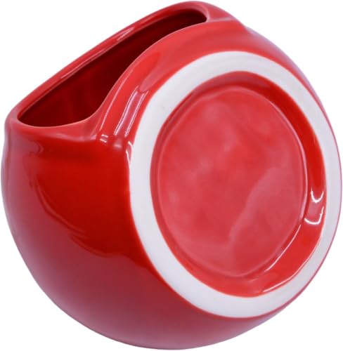 RUIAN Hamster Hideout - Ceramic Hamster Hide for Syrian and Dwarf Hamsters, Hamster House and Hamster Sand Bath Cave, Gerbil Hideout for Small Animal Cage Accessories (Red) - color: red