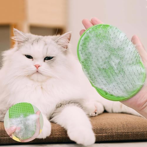 Pet Bathing Brush for Dogs and Cats, Silicone Grooming Brush Green | Shampoo, Soft Rubber Curry Brush for Shedding and Massage, Deshedding Tool for Pet Hair Removal - color: Green