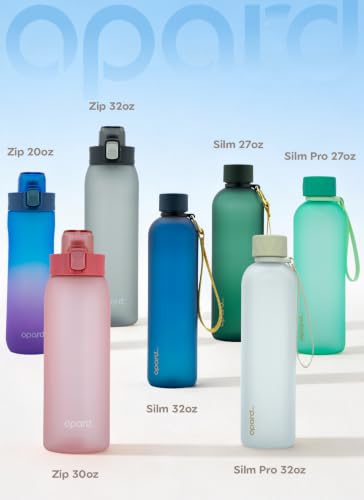 Opard Zip 20oz Plastic Water Bottle Dishwasher Safe, Leakproof Flip-Top Lid, BPA Free Tritan, Wide Mouth Reusable Kids Water Bottle for School Hiking Commuting Outdoor Travel and Gym - color: Midnight Blue, style: 20 oz - Fast Flow