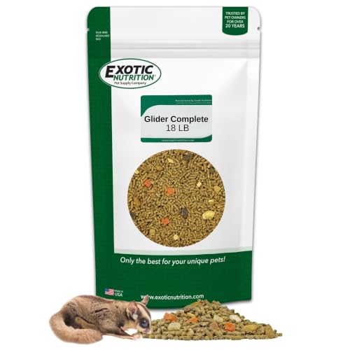 Glider Complete 18 lb | Natural Fruit Bits | Sugar Glider Food - size: 18 Pound (Pack of 1)