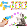TEAWOO 100Pcs Cat Toys Pom Pom Balls with 2 Launcher Set | Interactive Cat Toy Stuff for Indoor Both Adult & Kitten Toys, 2 launcher & 100 balls - size: 2 launchers & 100 balls