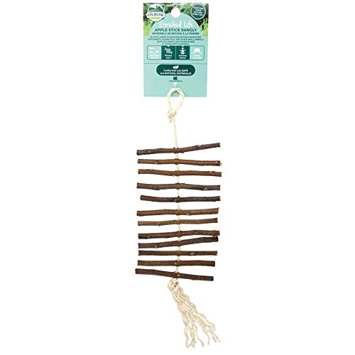 Oxbow Apple Stick Dangly, Rabbit & Guinea Pig Toy, Bunny Enrichment Chew | Oxbow Enriched Life, Rabbit Chew Toys, Guinea Pig Enrichment, Guinea Pig Chew Toys, Rabbit Enrichment, Apple Sticks - size: 1 Count (Pack of 1)