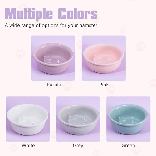 kathson Hamster Sand Bath Box Ceramic Small Animals Shower Bathtub Gerbil Litter Box Mice Bathroom Syrian Hamster Digging Sand Container Cage Accessories for Lemmings (Pink) - color: Pink