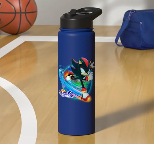 Sonic the Hedgehog - Racing Around the World Shadow Stainless Steel Insulated Water Bottle - color: Royal Blue