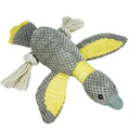 Dog Squeaky Toy Plush Goose Dog Chew Toy with Cotton Rope Tassels, Interactive Tug Toy for Small, Medium and Large Dogs - color: Gray Bird