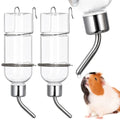 SEWACC 2pcs Pet Water Bottle for Cage Crate, 11. 8oz Non-drip Water Dispenser Hanging Waterer Drinking Bottle for Small Animal Rabbit Bunny Guinea Pig - size: 11.8oz