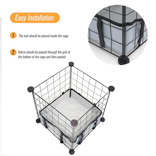 Guinea Pig Cage Liner Tarp Bottom Waterproof and Washable Base Also for Rabbits, Bunny, Chinchesillas, Hedgehog, Ferrets and Other Small Animals(12x12 inches) - size: 12.0"L x 12.0"W x 4.0"H