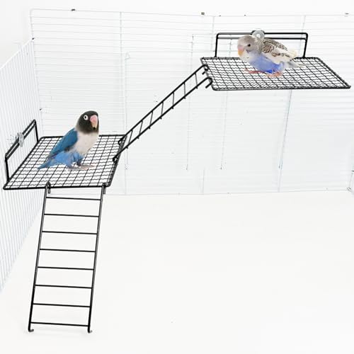 BNOSDM Bird Cage Platform Metal Climbing Ladder for Parrot Cage Accessories
