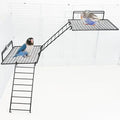 BNOSDM Bird Cage Platform Metal Climbing Ladder for Parrot Cage Accessories