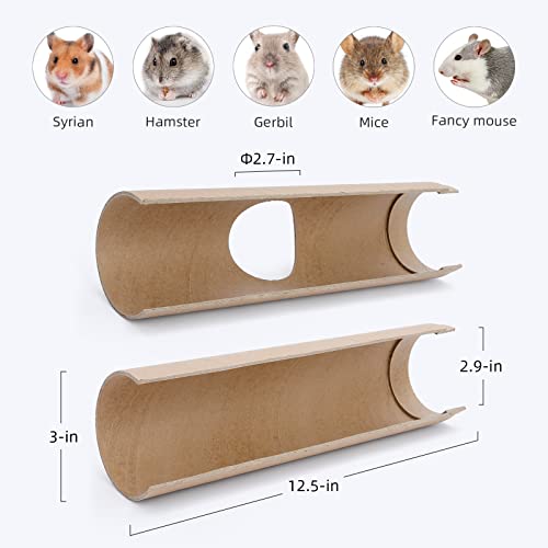 Niteangel Creative & Composable Hamster Tunnel - DIY & Build Unique Tube Burrow as Hideout for Small Sized Animals Like Hamsters Mouse Gerbils Mice (Half Tunnel Set) - size: Half Tunnel Set