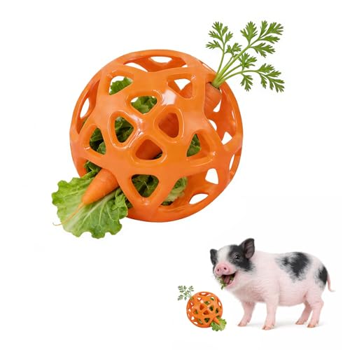 Hanging Treat Dispenser Ball and Chew Toy for Mini Pigs
