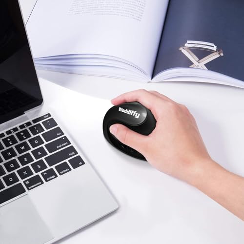 Vertical Mouse,Wireless Small Hand Ergonomic Mouse,Quiet Clicks 3 Adjustable DPI (1000/1200/1600),Compatible with Windows/Mac/Linux - color: Black