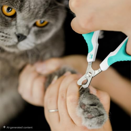 Mr. Pen- Cat Nail Clipper, Stainless Steel | Professional Sharp Cat Claw Trimmer for Small and Medium Cats, Pet Nail Clipper with Sturdy Non Slip Handle - color: Sky Blue