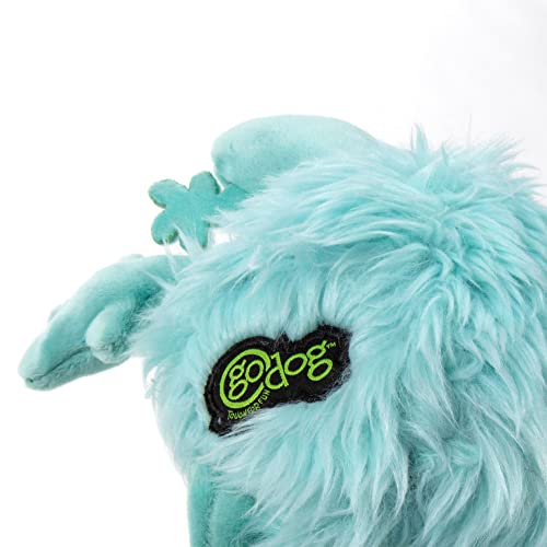 goDog PlayClean Germs Squeaky Plush Dog Toy with Odor-Eliminating Essential Oils, Chew Guard Technology - Seafoam, Small - color: Germs Monster Seafoam, size: Small