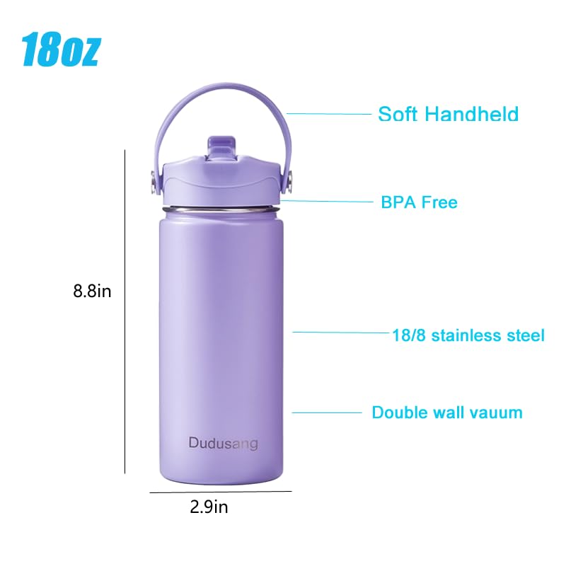Space Kids Insulated Water Bottle - Bulk Stainless Steel Water Bottles for School Travel Leak Proof Vacuum Metal (Astronaut, 18 Ounces) - color: Astronaut