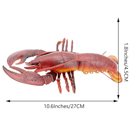 Gemini&Genius Marine Animal Toys, Giant Lobster Action Figure, Soft Plastic Lobster Toys, Wildlife Toys, Great Boys Girls Toys, Good Birthday Gift for Kids - color: Red