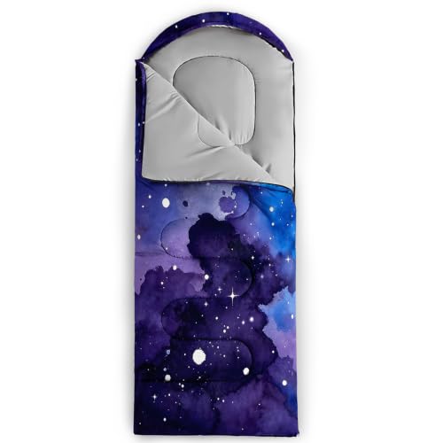 Axolotl Gamepad Sleeping Bag,3 Season Warm and Cool Weather Game Console Sleeping Bag for Boys Teens,Waterproof Lightweight Geometry Hexagonal Sleeping Bag for Traveling,Outdoors Camping,Blue,Black - color: Sky