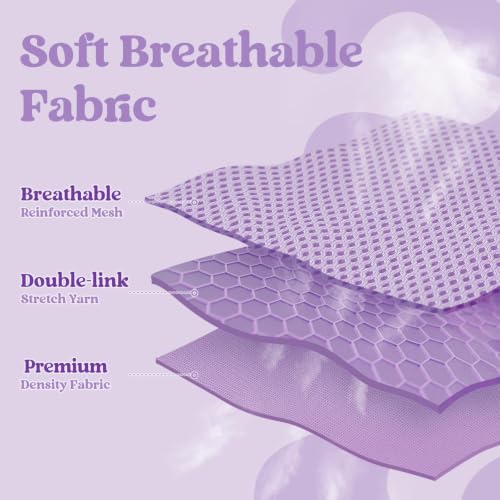 rabbitgoo Dog Harness Small Sized and Leash Set, Step in Soft Vest | Breathable Mesh, Easy Wear with Hook & Loop, Light and Reflective for Walking, Multi-colored, Light Purple & Purple, XXS - color: Light Purple & Purple, size: XXS (Chest: 12.4"-14.2")