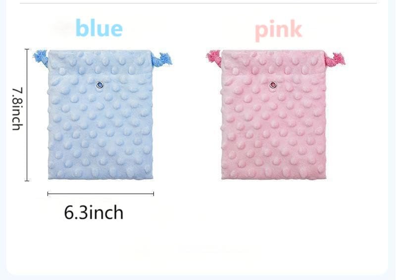 Sugar Glider Bonding Pouch Portable Drawstring Pouch Soft Sleeping Bag with Blue Braided Ribbon Small Animal Carrier- Hedgehog Hamster Ferret (Blue) - color: blue