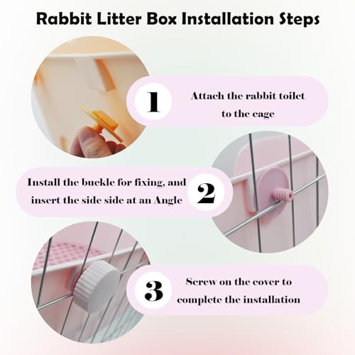 PINVNBY Rabbit Litter Box for Cage,Bunny Potty Box Corner Rabbits Litter Pan Trainer Toilet with Grate for Guinea Pig Hedgehog Chinchilla Ferret(Purple) - color: 【Purple】