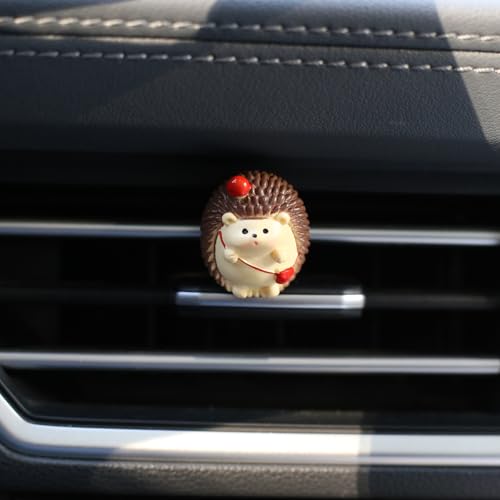 6 PCS Hedgehog Decor Car Dashboard Decorations, Fairy Garden Accessories | Kiofs Mini Hedgehog Figurines Car Gifts for Women Interior, Cute Desk Pets