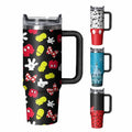 30oz Cartoon Mouse Tumbler with Handle and Straw Lid | Stainless Steel Insulated Tumbler, BPA FREE Travel Coffee Mug Cup for Car Cold and Hot - Birthday, Christmas Gift - color: Mouse, size: 30 Ounces