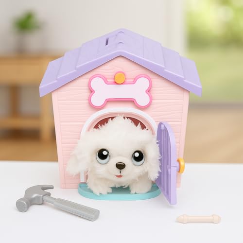 Little Live Pets My Puppy's Home Mini Playset, Pink, Play Dog with Building Dog House Toys, Customizable Puppy Plush Toy for Kids of Ages 5+ - style: Pink & Purple Home
