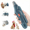 2 in 1 Dog Nail Clippers & Cat Nail Clippers Trimmers for Large Medium Small Dogs Cats Claw Trimmer Quick Sensor and Safety Guard USB Rechargeable Dogs Nail Trimmer with Catcher & 2 LED Lights - color: Blue
