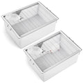 LemonRoad 2 Pack Lab Mouse Breeding Cage 19"x14"x8.5" with 500ml Water Drinking Bottle Laboratory Rat Rodent Breeding & Weaning Cage for Small Lab Animals - size: 19"x14"x8.5", style: Modern