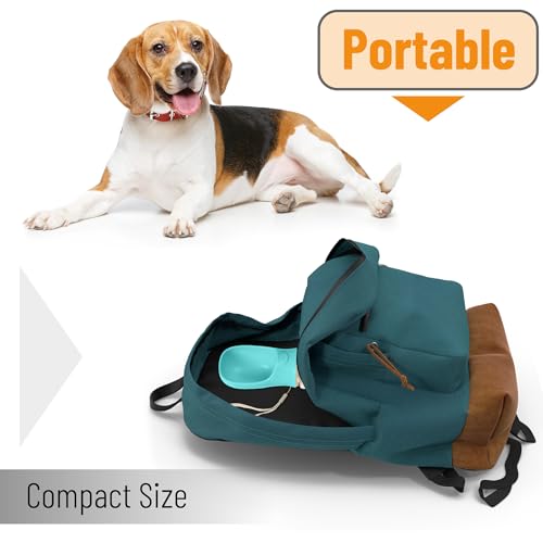 Mr. Pen- Portable Dog Water Bottle, 19 oz, Large | Leak Proof Puppy Water Dispenser with Drinking Feeder for Pets, Outdoor Walking, Hiking, Travel, Not Dishwasher Safe - color: Aqua