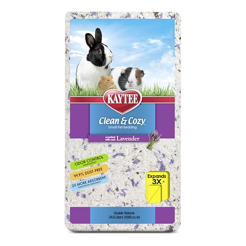 Kaytee Clean & Cozy Paper Bedding with Lavender, Made for Small Animals, 24.6 Liters - size: 24.6 Liters