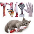 5PC Catnip Funny Cat Toys, [100% Organic Catnip Filled] Knife-Shaped Crinkly Sound Toys for Indoor Kitten Cat Nip Kitty Chew Toy - color: Catnip Toys