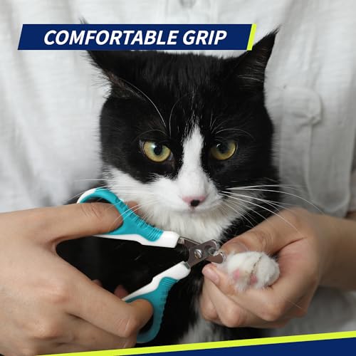 Pet Nail Clippers U07.1, Professional Claw Trimmer, Bended Scissor Special for Cats, Kittens, Dogs, Puppies, Small Animals, White/Pine Green - color: #01 White/Pine Green