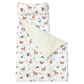 david's kids Toddler Nap Mat with Pillow and Minky Fleece Blanket, 55"x23",Ultra Soft Slumber Bags for Kids, Perfect for Preschool, Daycare, Kids Sleeping Bags with Rollup Design, Woodland Animals - color: Woodland Animals