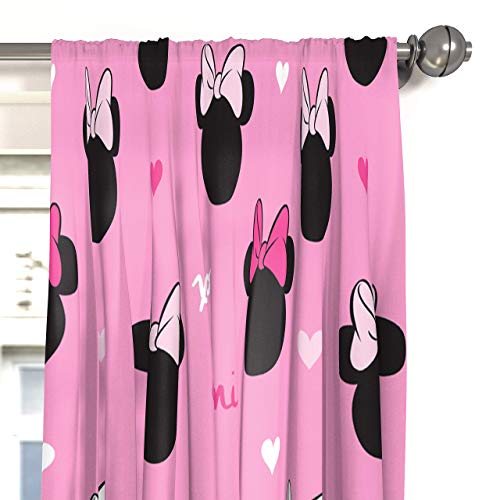 Jay Franco Disney Minnie Mouse Hearts N Love 9-Piece Full Bedding Bundle- Includes Bed Set, Drapes Set