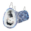 LEFTSTARER Hanging Tunnel for Small Animals Guinea Pig Accessories Sugar Glider Cage Accessories Hamster Rat Toys Ferret Hammock（Heart-Purple） - color: Purple