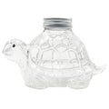 Turtle Candy Jar with Airtight Lid, 11.83oz Clear Glass Animal-Shape Container for Cookies, Pet Treats, and Food Storage