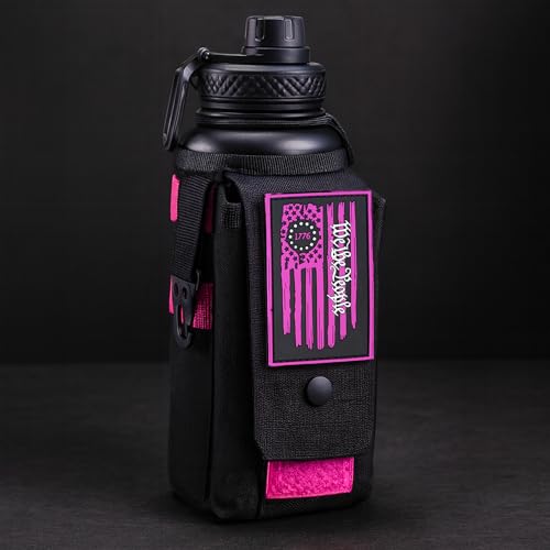 Iron Infidel Battle Bottle - 32 Oz Insulated Water Bottle with Straw Lid & Chug Cap, Stainless Steel Metal Flask Includes Rugged, Removable Sleeve for Keys, Wallet, & Phone (Valkyrie 1 Liter) - color: 32oz - Valkyrie, size: 32 Ounces