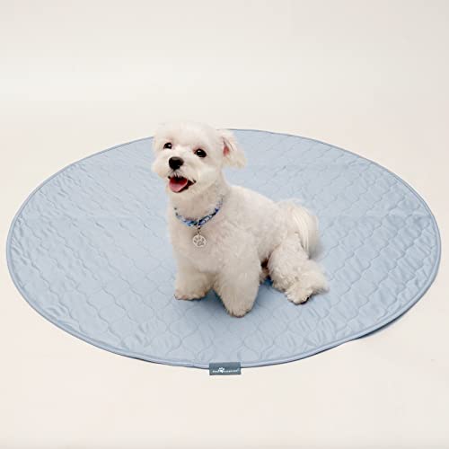 Paw Inspired Round Washable Pee Pads for Dogs, 36 Inch Size, 2 Pack | Reusable Puppy Pad, Waterproof Mat, Leakproof, Non-Slip Liner for Potty Training, Whelping - size: 36" (2 pack)
