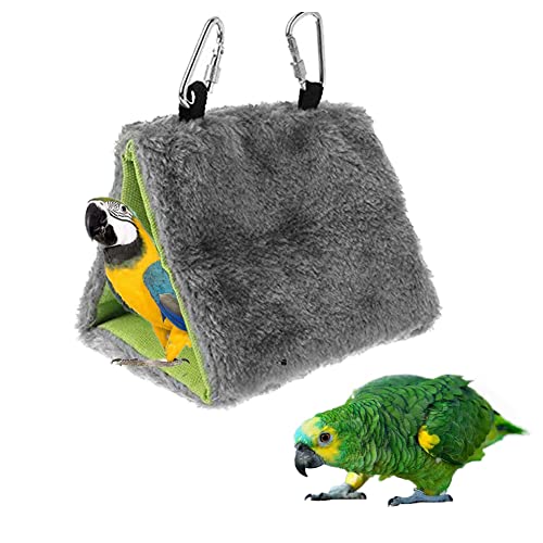 Litewoo Winter Warm Bird Nest House Hammock Hanging Bed Toy Hut Hideaway for Hamster Parakeet Cockatiel Budgie Finch Canary Conure Lovebird Cage Perch Stand - color: Bird Bed - A