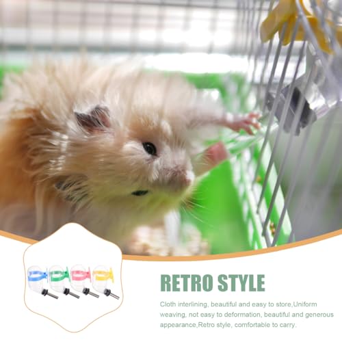 4-Pack Small Pet Water Bottles 60Ml Hanging Leakproof Hamster Water Feeder with Nozzle for Guinea Pigs Rabbits and Squirrels