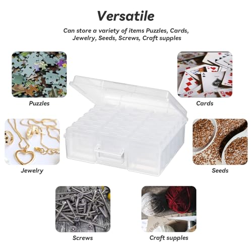Plastic Storage Box with 18 Small Boxes Large Storage Box (18 Pack-Clear) | Multifunctional Design,Stackable,See Through,Versatile Organization,Space-Saving,Durable,Dust Protection,Clear - color: 18 Pack Small -Clear