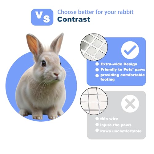 Stainless Steel Rabbit Litter Box,Bunny Litter Pan with Widened Grid,Toilet Tray,Deep Waste Storage - size: Small