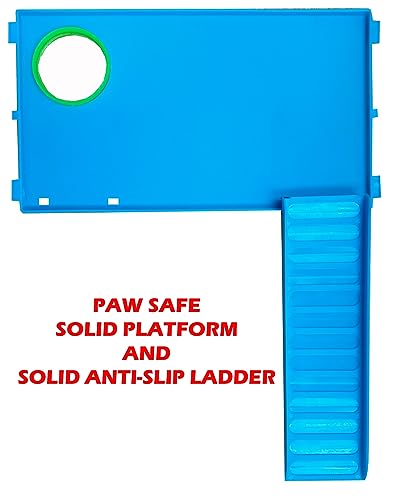 5-Level Large Crossover Twin Towner Tube Tunnel Habitat Hamster Rodent Gerbil Mouse Mice Rat Cage (Blue) - color: Blue, size: 31.0"L x 14.5"W x 33.0"H