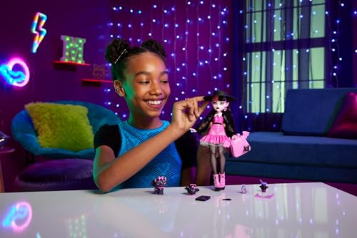 Monster High Draculaura Doll with Pet Bat-Cat Count Fabulous and Accessories Like Backpack, Spell Book, Bento Box and More - style: Draculaura