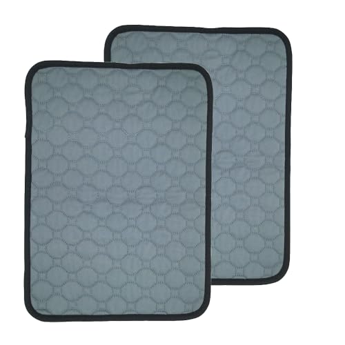Shelltech Shelletech 2 Pack Guinea Pig Cage Liners, Washable Guinea Pig Pee Pads Reusable Absorbent Bedding Non Slip Pads for Small Animals Hamsters Chinchillas Rats (13.3 ""× 18.8""), Dark Grey - size: 13.3 "× 18.8"