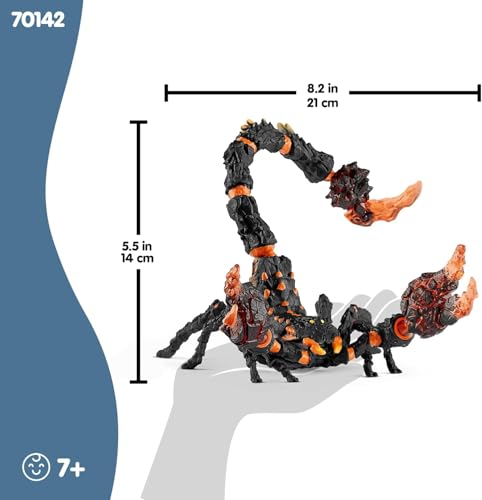 Schleich Eldrador - Lava Scorpion Toy Figurine - Kids Ages 7+ | 70142 | Monster Figurine, Battle Creature Toy for Boys 7+, Fantasy Beast, Action Figure Gifts, Screen-Free Imaginative Pretend Play