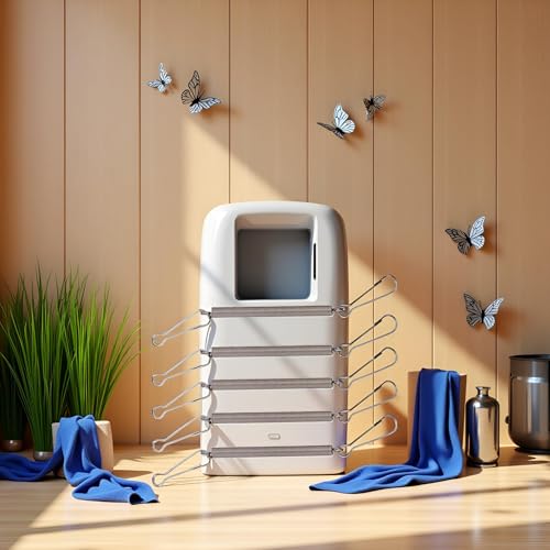 5 Pcs Spring with 10 Clips Used Singly or in Combination to Hold Rabbit Water Dispenser Drinking Bottle for Small Animals Feeding and Watering Supplies,Silver