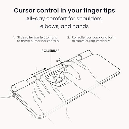 Contour RollerMouse Red Ergonomic Mouse for Shoulder Forearm Wrist Strain Relief for RSI Carpal Tunnel Centered Rollerbar 6 Customizable Buttons 10 Speed Settings Mac/PC Compatible - Wired - Plus - size: Plus, style: Wired